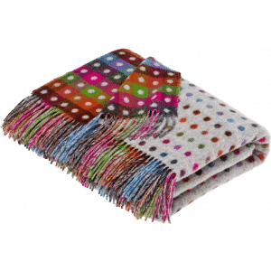 Decke Rainbow Multi Spot Grey