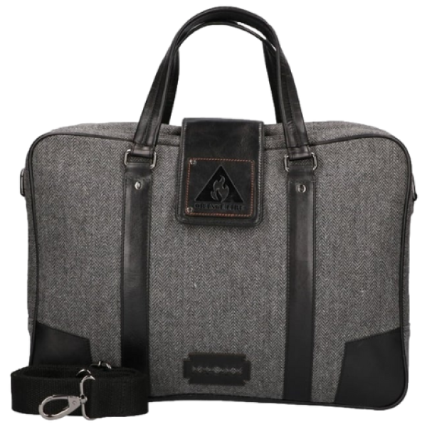 Laptoptasche Tweed Schwarz Schwarz